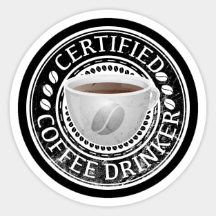 Certified Coffee Drinker Sticker